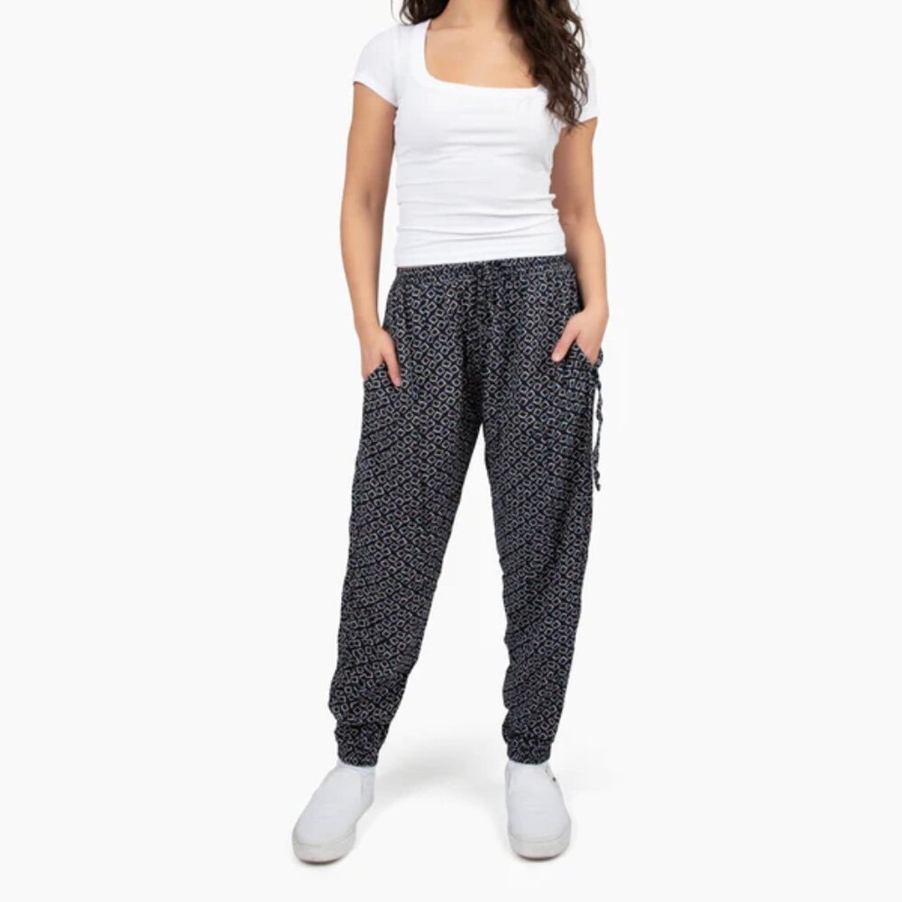 Miami Print Jogger Harem Pant Unisex Skateboard Yoga Travel Drawstring Geo